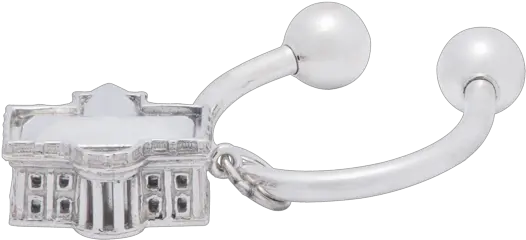 3d White House Sterling Silver Key Chain Solid Png House Key Png
