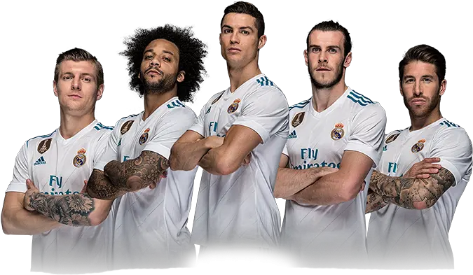 Png Marcelo Kroos Ronaldo Bale Ramos Real Madrid 2018 Png Real Png