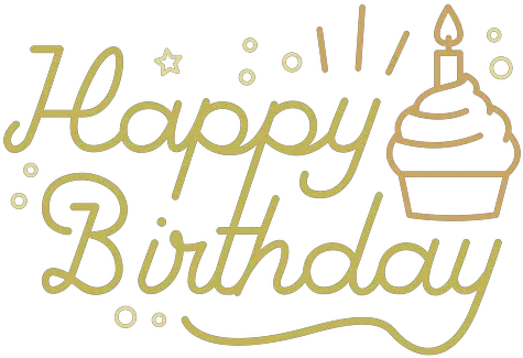 Transparent Png Svg Vector File Calligraphy Birthday Cupcake Png