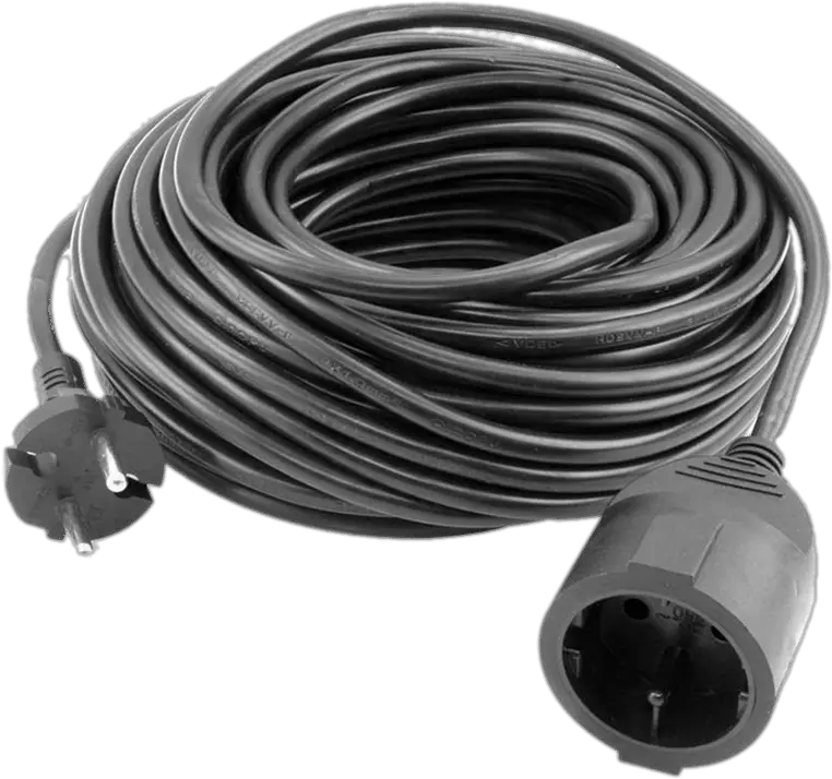 Black Eu Extension Cord Transparent Png Extension Cord Eu Cord Png