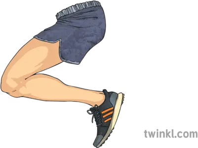 Bent Leg Illustration Twinkl For Running Png Leg Png