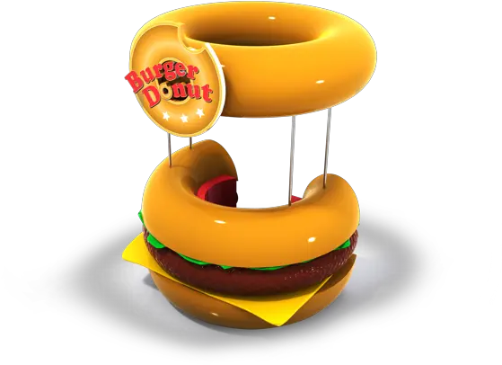 Burger Donut Logo Booth Design Burger Booth Design Png Donut Logo