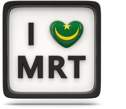 Heart With Iso Code Illustration Of Flag Mauritania Language Png Mr T Icon