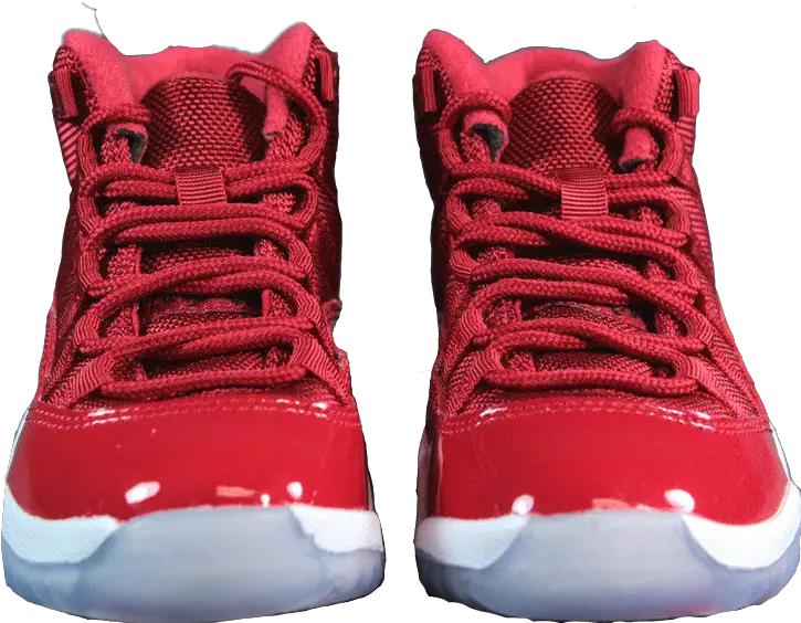 Pair Of Red Jordans Front View Shoes Front View Png Jordans Png