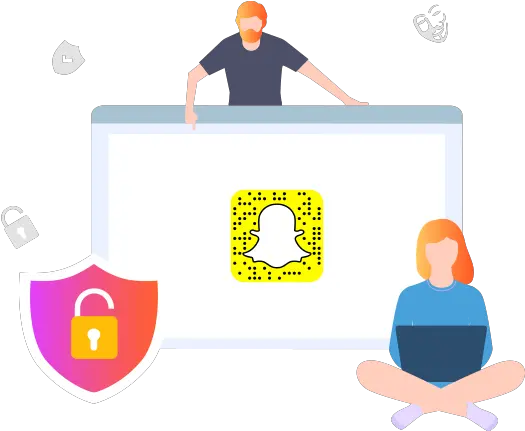 Unblock Snapchat Ivacy Vpn Cartoon Png Snap Chat Logo Png