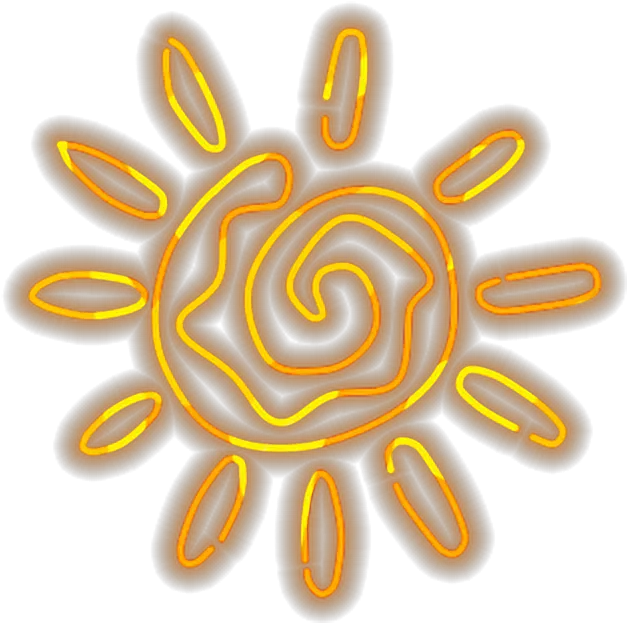 Sun Sunshine Glowing Neon Summer Flores Silhouette Vector Png Sun Transparent Clipart