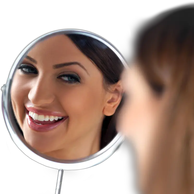 Full Mouth Reconstruction Vs Smile Makeover Minerva Oh Woman Smile Into Mirror Png Smile Mouth Png