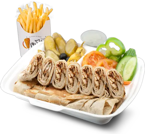 Double Combo Chicken Meal Shawarma Meal Png Meal Png