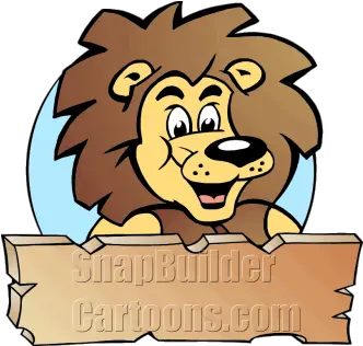 Lion King Head With Wood Plank Board Illustration Png Lion Mascot Logo