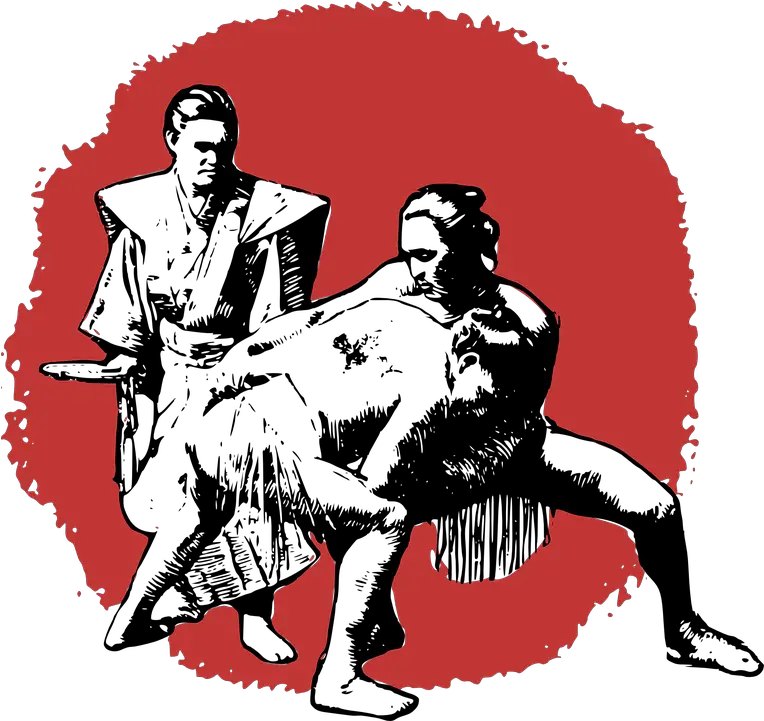 Sumo Wrestling Japan Free Vector Graphic On Pixabay Sumô Png Wrestling Silhouette Png