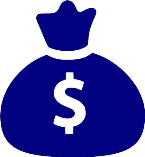 Navy Blue Money Bag Icon Free Navy Blue Money Bag Icons Money Bag Png Make Money Icon