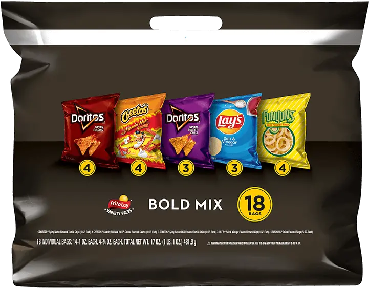 Frito Lay Bold Mix Variety Pack Variety Packs Frito Lay Bold Mix Png Doritos Transparent