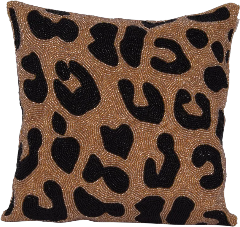 Small Beads Cushion Leopard Print All Over Cushion Png Leopard Print Png