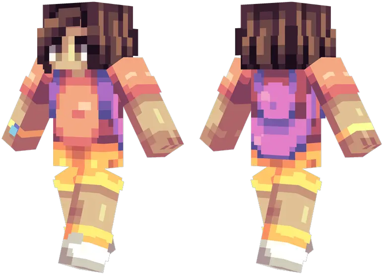 Dora The Explorer Dora Minecraft Skin Full Size Png Minecraft Dora The Explorer Skin Dora The Explorer Png