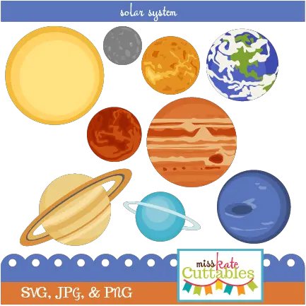 Solar System Set Svg Scrapbook Cut File Cute Clipart Files Planet Png Solar System Png