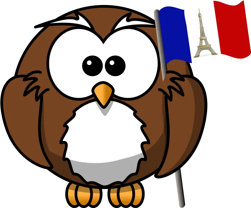 Download Free Png Owl With French Flag Dlpngcom Owl Cartoon French Flag Png