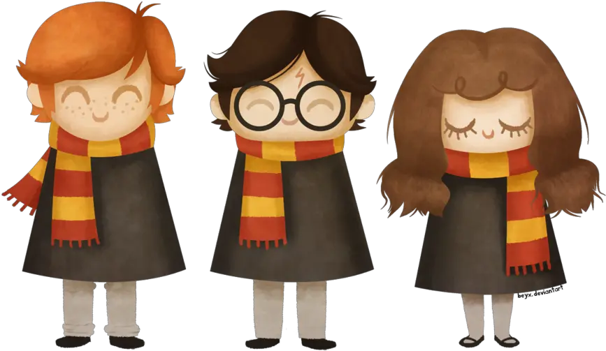 Detecting Communities In The Harry Potter Universe Harry Potter Ron Hermione Cartoon Png Harry Potter Glasses Transparent