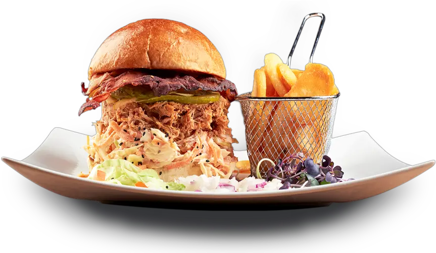 Download Pulled Pork Burger Sandwich Pulled Pork Sandwich With Coleslaw Fries Png Subway Sandwich Png