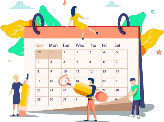 S3p Tu0026bd Agenda Flat Calendar Illustration Png Agenda Png
