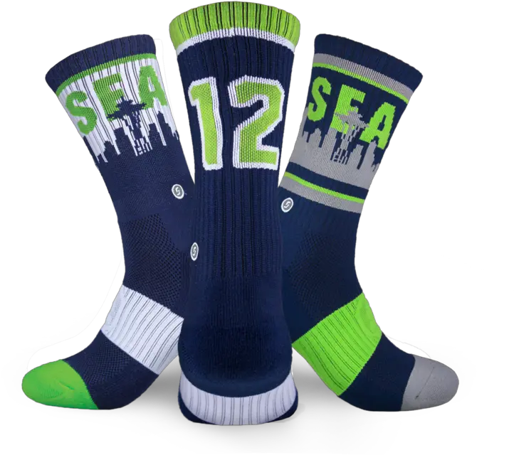 Sea 3 Packs Sock Png Seattle Skyline Png