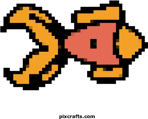Goldfish Printable Pixel Art Clip Art Png Goldfish Transparent