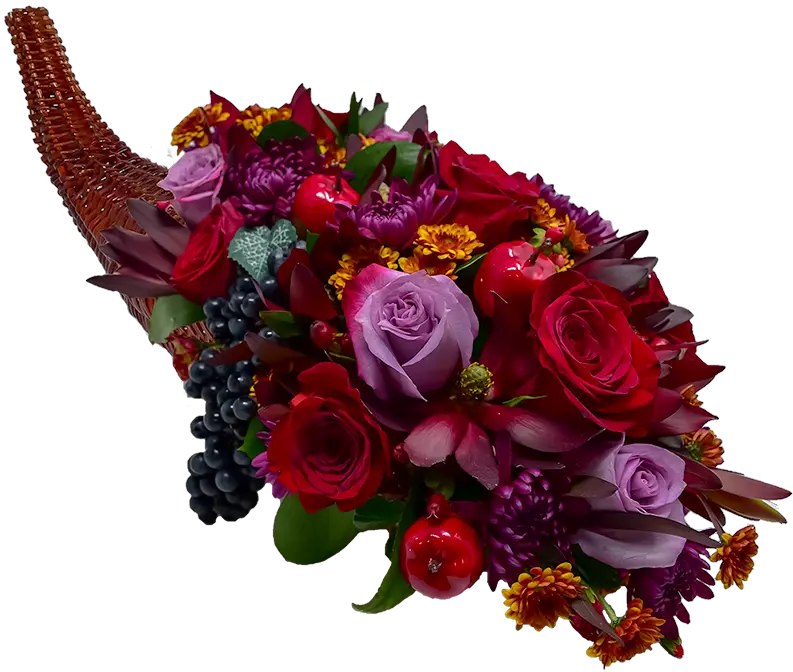 Download Jewel Tones Floral Cornucopia Garden Roses Png Cornucopia Png