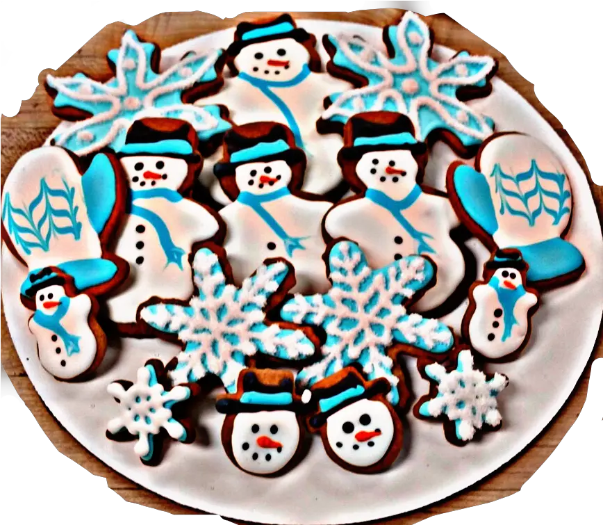 Plate Cookies Cookie Christmas Christmastreats Treats Royal Icing Png Plate Of Cookies Png