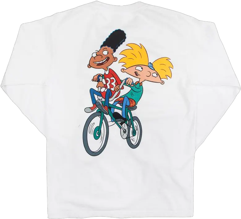 Hey Arnold Bike Long Sleeve Hey Arnold On A Bike Shirt Png Hey Arnold Png