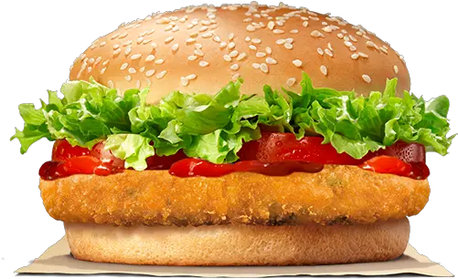 Veggie Burger King Fiji Tendercrisp Chicken Burger King Png Burger King Png
