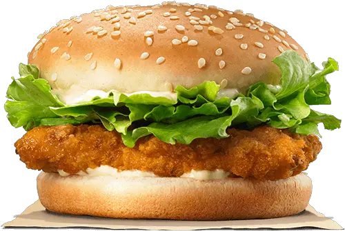 Download Hd Crispy Chicken Burger Chicken Patty Burger Burger King Menu Pakistan Png Burger King Png