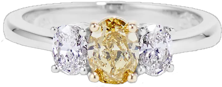 Natural Yellow Oval Diamond Trio Ring Wedding Ring Png 4 Element Diamond Icon