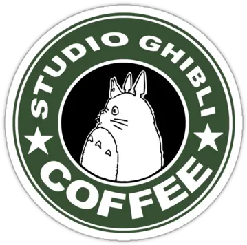 Coffee Studio Ghibli Stickers By Iumba Redbubble Studio Ghibli Stickers Redbubble Png Studio Ghibli Logo