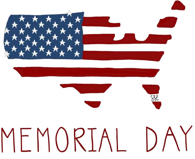 Happy Memorial Day 2020 Black And White American Flag Usa Shape Png Memorial Day Png