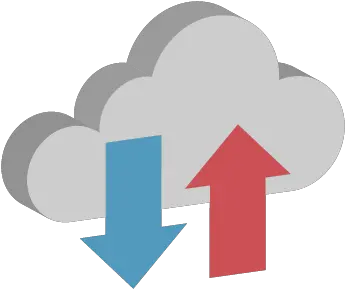 3d Cloud Data Exchange Color Language Png Data Network Icon