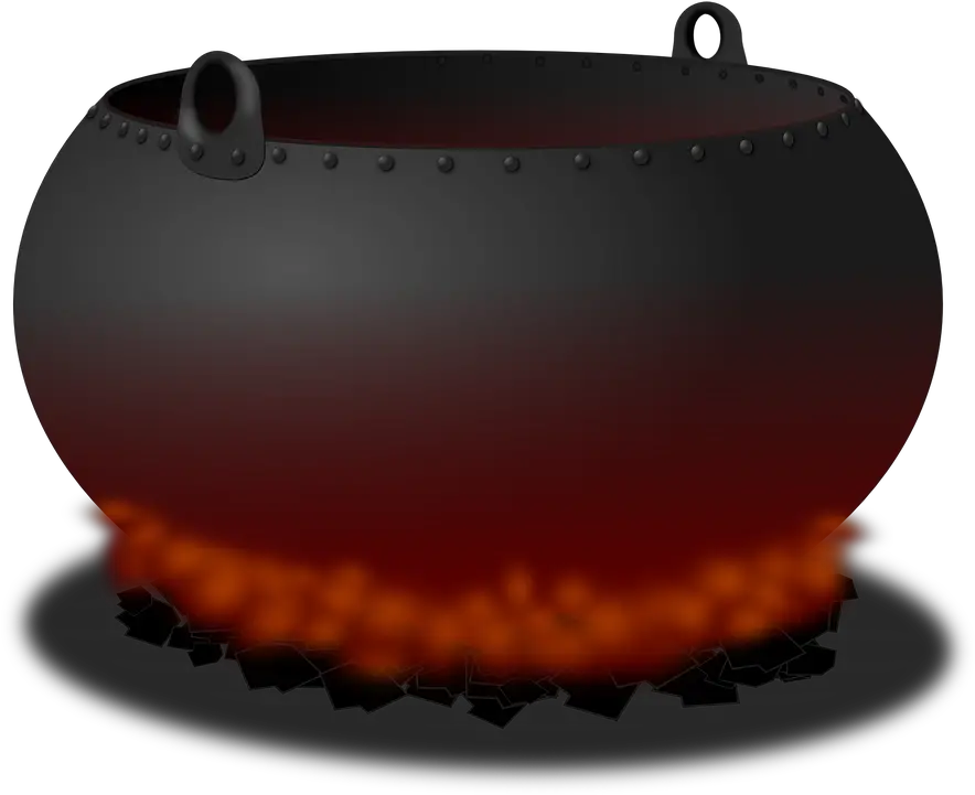 Cauldron Pot Fire Free Vector Graphic On Pixabay Boiling Pot Gif Transparent Png Hell Png