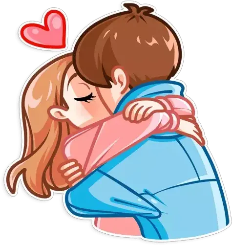 Kiss Hug Transparent Png Clipart Free Hug Stickers For Whatsapp Hug Png