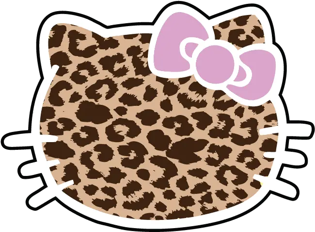 Hello Kitty Shared Small Leopard Print Pouches Png Hello Kitty Logo