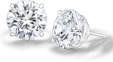 Round 10 Ctw 14k Stud Earrings Solid Png Diamond Earrings Png