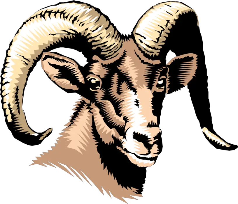 Horns Vector Ram Horn Clipart Elbert County Middle School Png Goat Horns Png