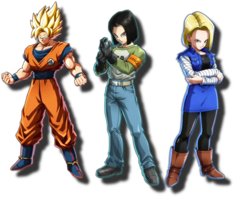 Mastered Super Saiyan Goku Vs Androids Goku Vs Android 17 Png Android 18 Png