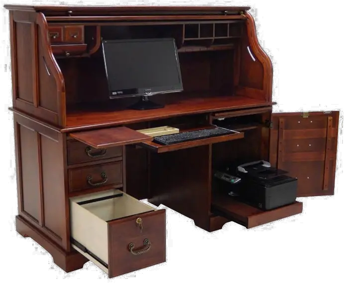 Download Free Png Roll Top Desk Photos Dlpngcom Lockable Desk Computer Desk Png