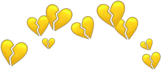 Overlay Yellow Heart Crown Png Heart Yellow Heart Png