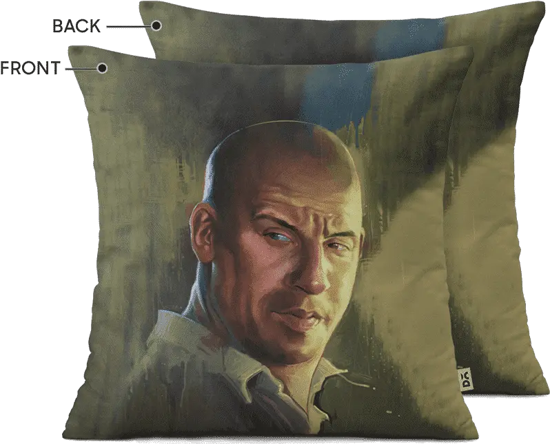 Dailyobjects Vin Diesel 16 Cushion Cover Two Sided Print Cushion Png Vin Diesel Png