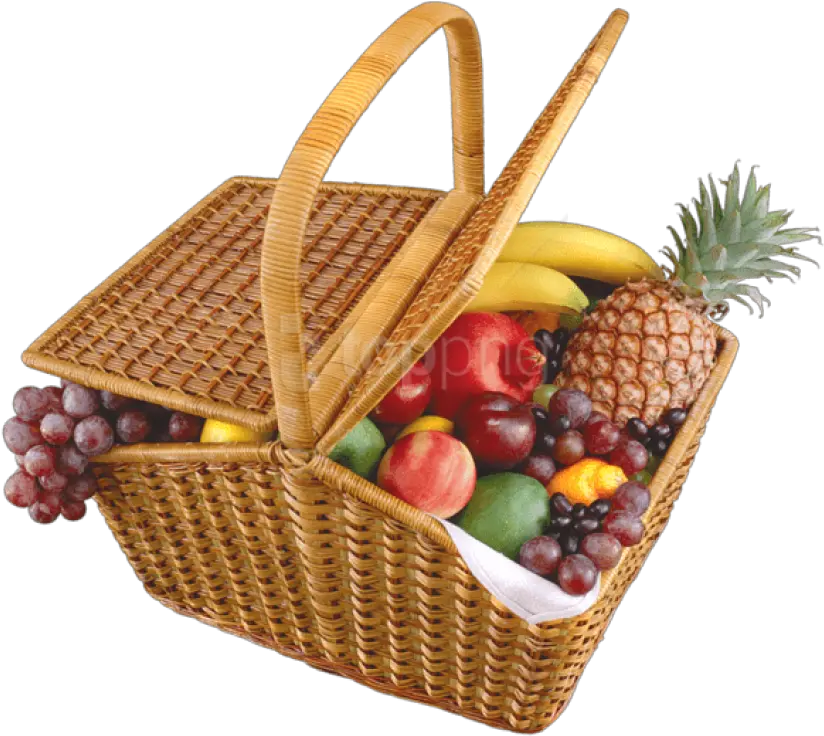 Clipart Fruit Picnic Transparent Free Picnic Basket With Fruit Png Basket Png