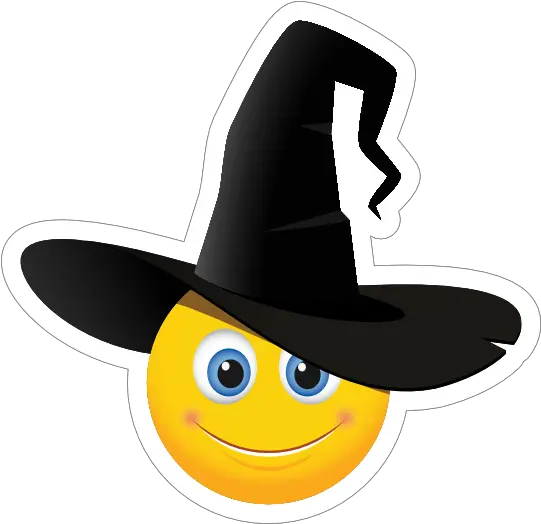 Cute Halloween Witch Hat Emoji Sticker Witch Emoji Png Witch Hat Transparent Background