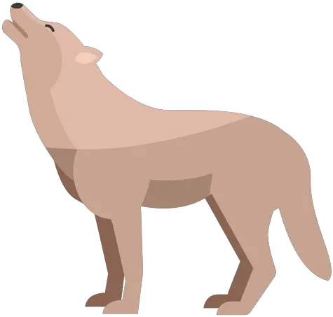 Wolf Howling Flat Wolf Flat Png Lobo Png