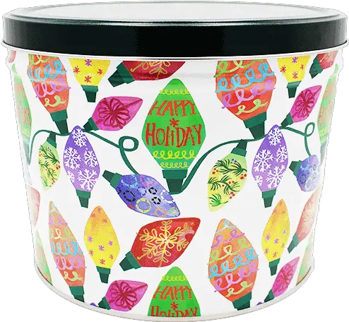 Holiday Lights Popcorn Tin 2 Gallon Giannios Png Holiday Lights Png