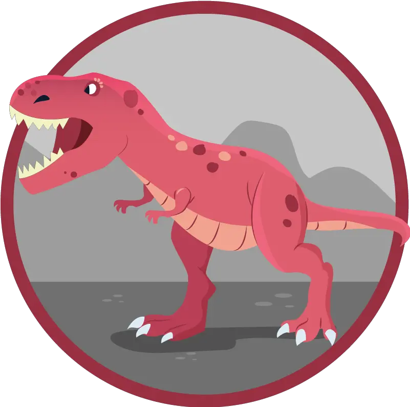 Red Dinosaur Roar 3d Vinyl Carpet Circle Square Png Rex Icon