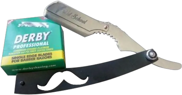 Straight Razor Shaving Kit Derby Blades Png Straight Razor Png