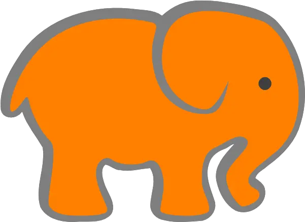 Free Baby Elephant Clip Art Pictures Clipartix Orange And Gray Elephant Baby Shower Png Elephant Clipart Transparent Background